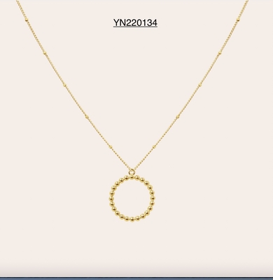 Saya Stainless Steel Fashion Necklaces Luxury Brands Delicate Circle Necklace