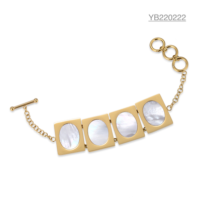 16cm Shell Pendant Jewelry Lush White Fritillary Inlaid Hanging Buckle Bangle Bracelet