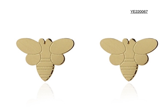 Simple Luxury Silver Bee Earrings