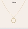 Saya Stainless Steel Fashion Necklaces Luxury Brands Delicate Circle Necklace
