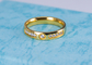 Stainless Steel Beautiful Cubic Zirconia Rings , IP Plating Crystal Diamond Ring supplier