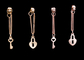 Loving Heart Lock And Key Earrings , Stainless Steel Jewelry Earrings supplier