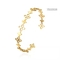 Ring Style Hollow Gold Flower Bracelet 304 316 316L Stainless Steel Adjustable Bangle
