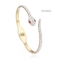Light Luxury Stainless Steel Designer Jewelry Snake Shape Flash All Diamond Bracelet