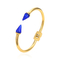 Stainless steel jewelry couple big diamonds bracelet 14k gold adjustable bangles