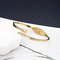 58X44mm Stainless Steel Designer Jewelry Rhinestone Gold Bracelet With Screw