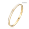 14k Gold Stainless Steel Bangles Distinct Shell Inlaid White Rhinestone Bracelet