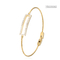 K Gold Stainless Steel Bangle Pandora Baguette Diamond Rope Style Bracelet