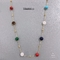 Unique  brand colorful beads chain necklace set jewelry stainless steel bangle