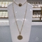 Luxury Brand Jewelry Set Stainless Steel Sun Pattern Bracelet pendant necklace