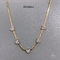 Stainless Snake Bone Chain Necklace 18k Gold Plated Heart Rhinestone Necklace
