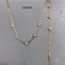 Stainless Snake Bone Chain Necklace 18k Gold Plated Heart Rhinestone Necklace