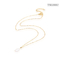 Baroque Shaped Pearl Pendant Necklace 40CM Gold Stainless Steel Necklaces