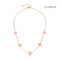 40CM 18k Gold Stainless Steel Necklace 5 Heart Trendy Luxury Jewelry