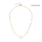 40CM 18k Gold Stainless Steel Necklace 5 Heart Trendy Luxury Jewelry