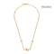 ODM Luxury Brand Double Blue Eye Gold Stacking Necklace Stainless Steel