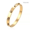 Engagement Strobe Rhinestone Bangle K Gold Stainless Steel Snap Bracelet
