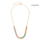 Childlike brand Colorful epoxy thick chain torque Gold Stainless Steel Necklace