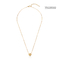 18k Gold Plated Stainless Steel Necklace Minority Brand Rhinestone Rose Pendant Torque