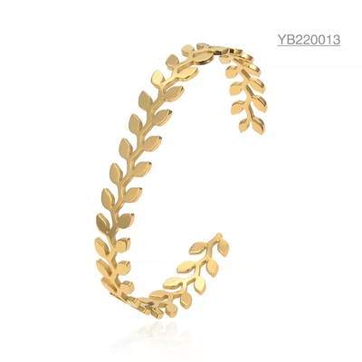 Olive Leaf Cuff Bracelet For Lady