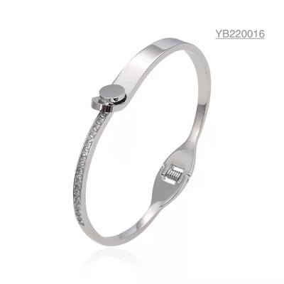 belt buckle design diamond a bracelet silver stainless steel Nail series bangles