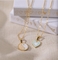 Trend Luxury Blue Epoxy Heart Pendant Necklace For Friends