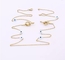 Long Stainless Steel Fashion Necklaces Blue Eyeball Mashup Stacked Gold Necklaces