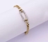 Gold Stainless Steel Necklace Horseshoe Buckle Rhinestone Cuff Bracelet