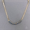 Party Stainless Steel Gold Chain Necklace Blue Opals Snake Bone Chain Necklace