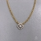 ODM Stainless Steel Jewelry Set Rhinestone Circle Overlap Necklace Bangle Set