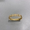 Luxury Jewelry Olive Branch Inlaid Diamond Bracelet Gold Stainless Steel Bangle