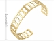 superfluity brand Wide hollow gold bead bracelet 24k gold stainless steel bangle