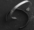 Light Luxury Brand Classic Wide Couple Bracelet Stainless Steel Bangle Wrist Ring