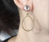 Large Rhinestone Pendant Earrings Blingbling Pendant Stainless Steel Earrings