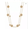 Lush Court style gold coin fold wear necklace 18K gold stainless steel necklace