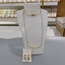 Fashion Square Pendant Necklace Stainless Steel Gold Plated
