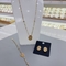 CZ Diamond Jewelry Set Classic Pendant Necklace Stud Earrings Bracelet For Women Gold Plated Cubic Zirconia