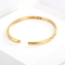 Jewelry CZ Hinged Oval Cuff Bangle Bracelet For Women Girl Christmas Gift Couple