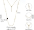 Round Simulated Shell Pearl Strand Layered Necklace For Dainty Multiple Strands Long Necklace