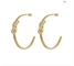 Oem Gold Hoop Earrings For Women Girls Gold Plated Knot Statement Lightweight Thick Trendy Small Open