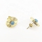 18K Gold Plated Stainless Steel Jewelry Synthetic Blue Turquoise Daisy Ear Stud For Women Gift Earrings