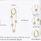 Chain Earrings Set for Women Stainless Steel Ear Pins  Dangle Earrings Butterfly Ball Bar CZ
