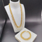 New Arrival Trendy High Polish Newest Gold Color Stainless Steel  Earring ,Necklace , Bracelet Sets  For Lady