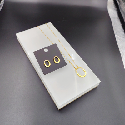 New Arrival Trendy Lines  Newest Gold Color Stainless Steel  Earring ,Necklace , Bracelet Sets  For Lady