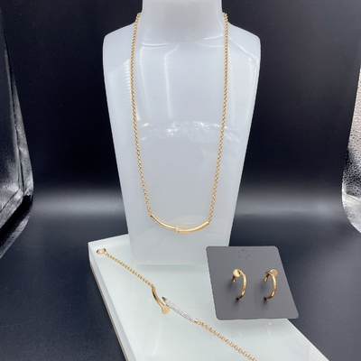 2024 New Waterproof Trendy Stainless Steel Jewelry Sets , 18K Gold ,Luxury Gift, Wholesale