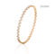 Luxury Brand 24k Gold Rhinestone Bracelet Stainless Steel Wave Bangle Bracelet