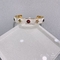Stainless Steel Colorful Gemstone Bracelet White Wide Cuff Bangles For Wedding
