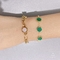 independent designer brand round green shell bracelet Stainless steel hand chain