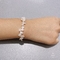 vintage luxury brand hand chain small faux pearl bracelet Stainless steel bangle