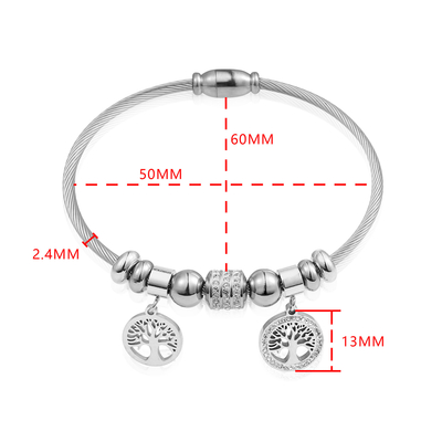 Niche brand luxury style Stainless steel bracelets P word brand desgin wristband